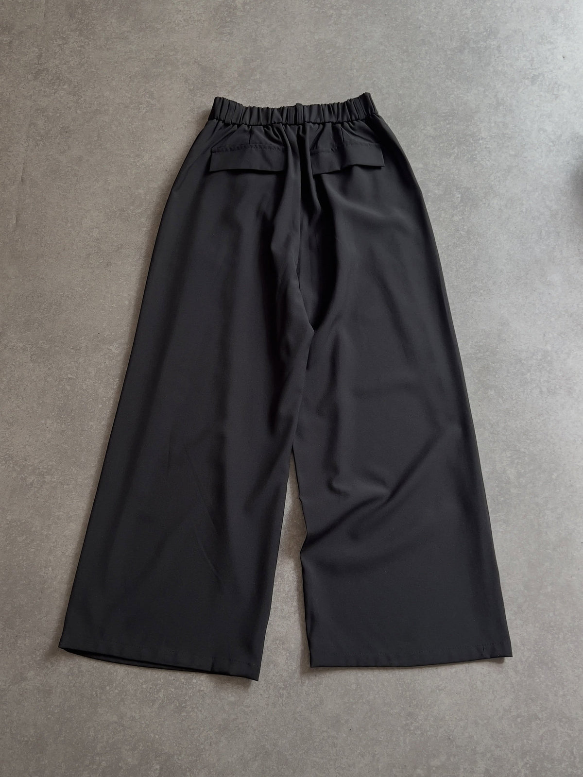 Noir Oversized Pleated Trousers